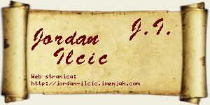 Jordan Ilčić vizit kartica